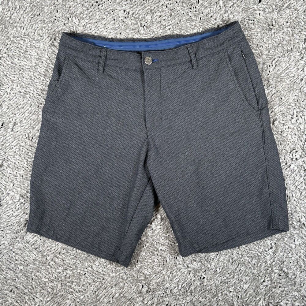 Twillory Performance Shorts Mens 34 Gray Technical Fabric Chino Stretch Preppy